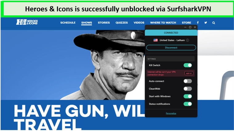 Heroes-&-Icons-is-successfully-unblocked-via-SurfsharkVPN
