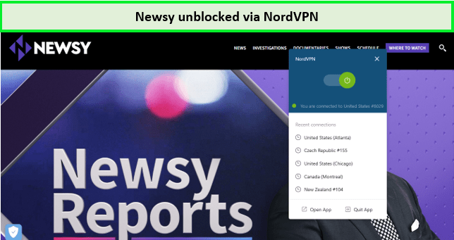 Newsy-unblocked-via-NordVPN-outside-US