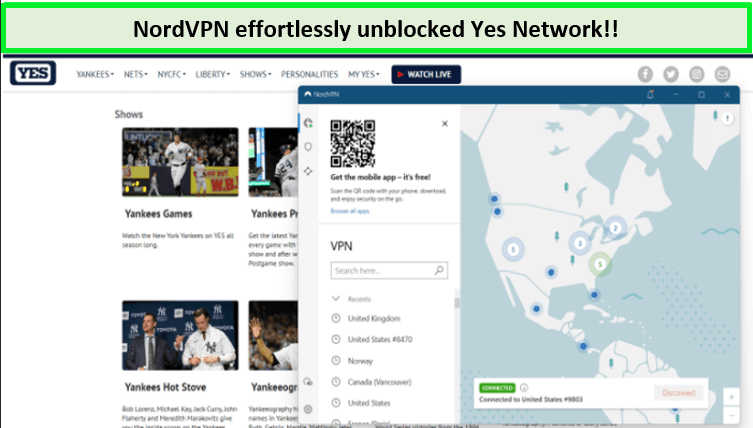 Screenshot-of-Yes-Network-unblocked-with-nordvpn-in-uk