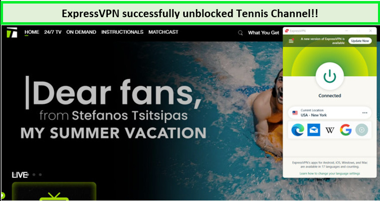 Screenshot-of-tennis-channel-unblocked-with-expressvpn-in-Canada