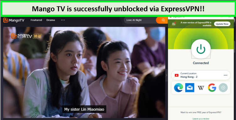 Screenshot-of-mango-tv-unblocked-with-expressVPN