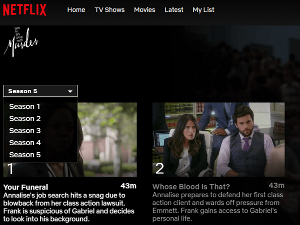 how to get away with murder Netflix