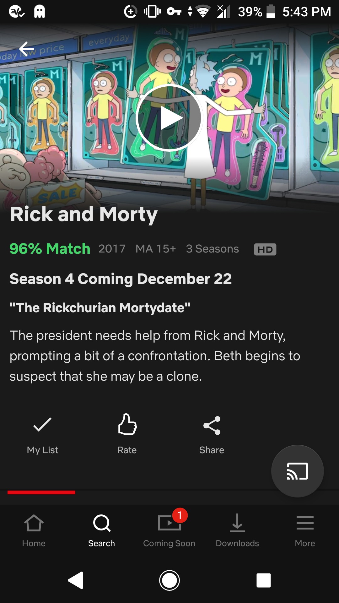 Rick and Morty Season 4 on Australian Netflix