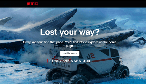 Netflix Error Code NSES-404