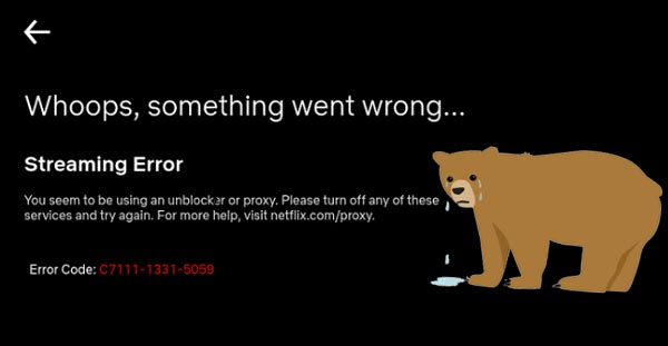 TunnelBear Netflix not working