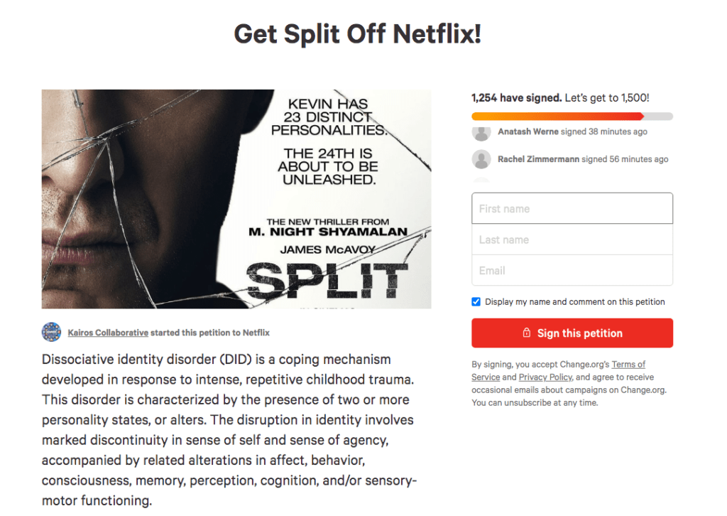 Get Split Off Petition Image