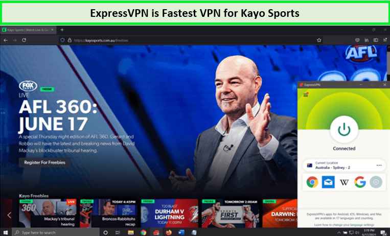 ExpressVPN-unblocking-kayo-sports-outside-australia
