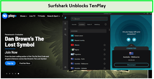 Unblocking-image-of-Tenplay-in-Canada-with-Surfshark