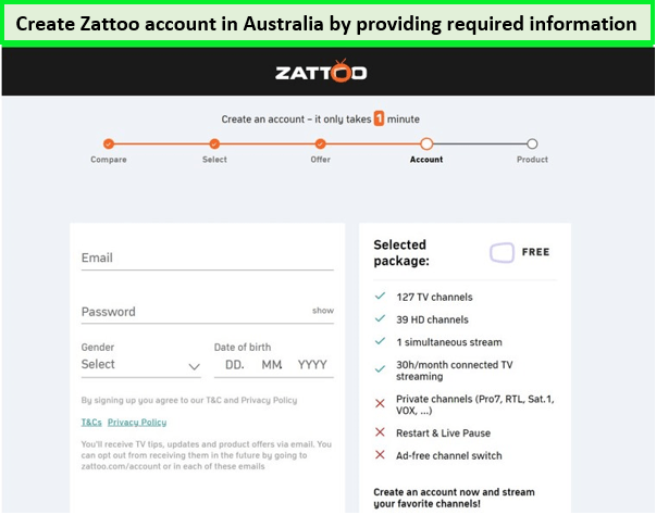 Create-Zattoo-account-in-USA-by-entering-required-information