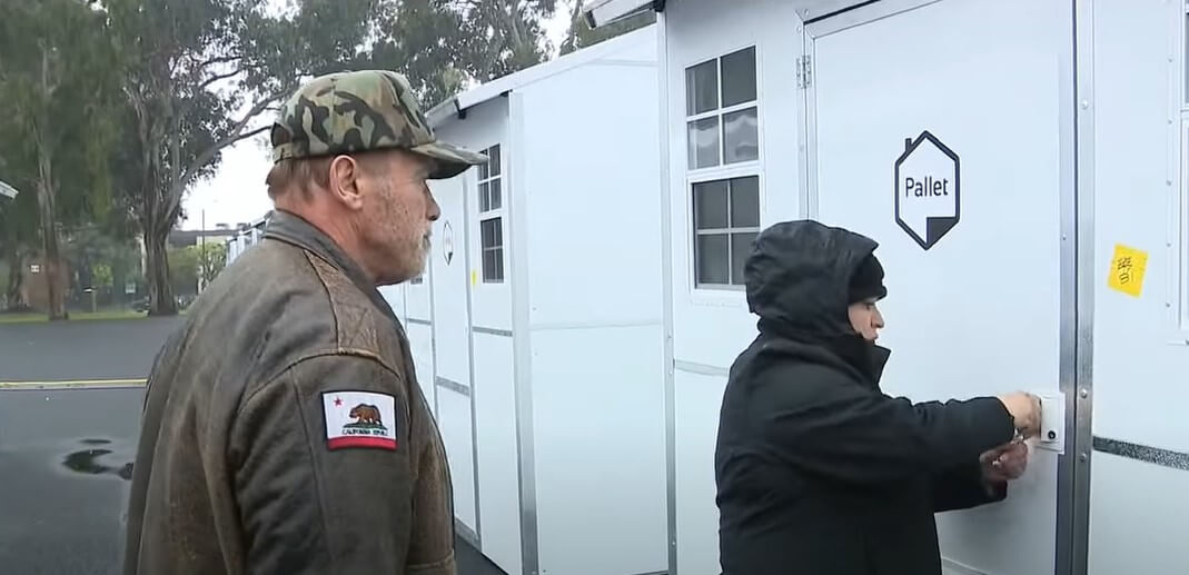 Arnold Donated Tiny Homes to Homeless