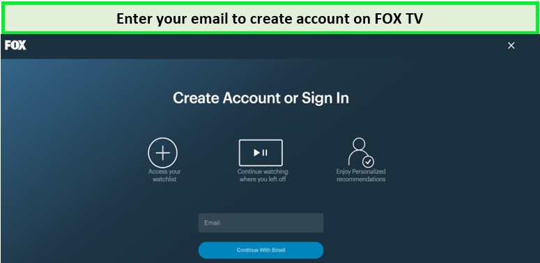 Enter-your-email-to-create-account-on-FOX-TV-outside-USA