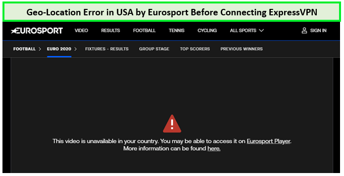 Eurosport-Geo-block-Error-before-connecting-to-ExpressVPN-in-New Zealand