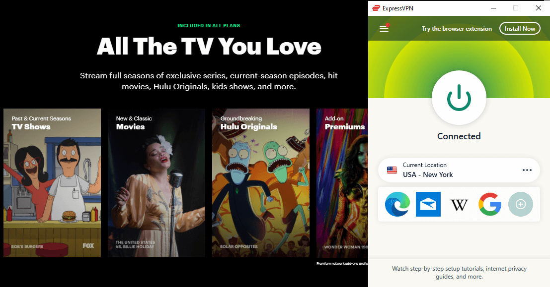 ExpressVPN - Best VPN to Watch Good Trouble Season 4A on Hulu outside-USA