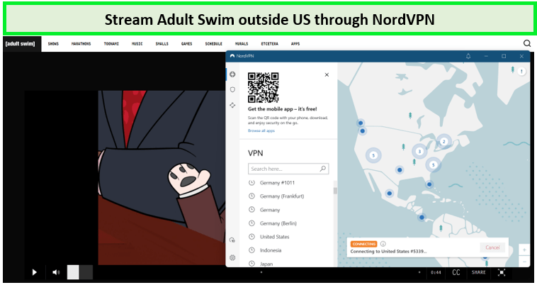 a-screenshot-of-NordVPN-unblocking-Adult-Swim-outside-USA