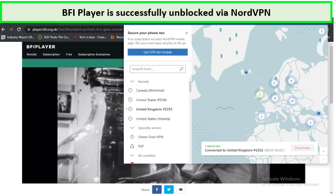 bfi-player-unblocked-via-NordVPN-in-USA