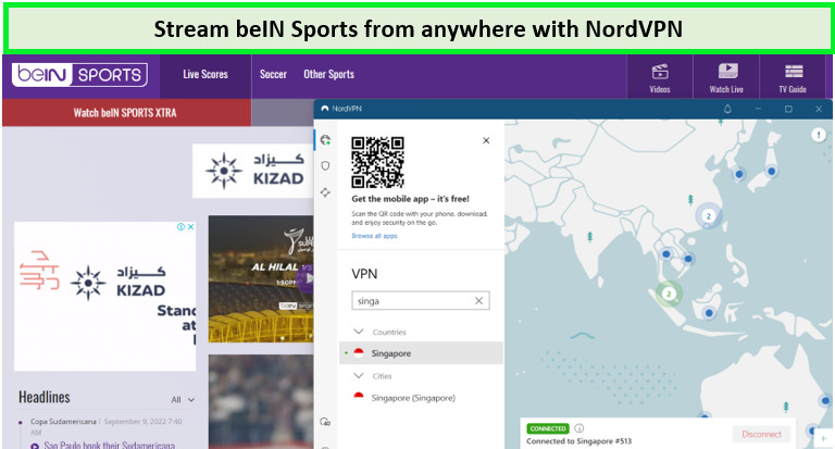 nordvpn-unblocking-bein-sports-in-Netherlands