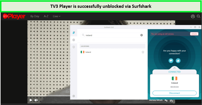 tv3player-unblocked-via-Surfshark-in-Germany
