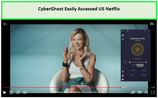 Cyberghost easily accessed US Netflix
