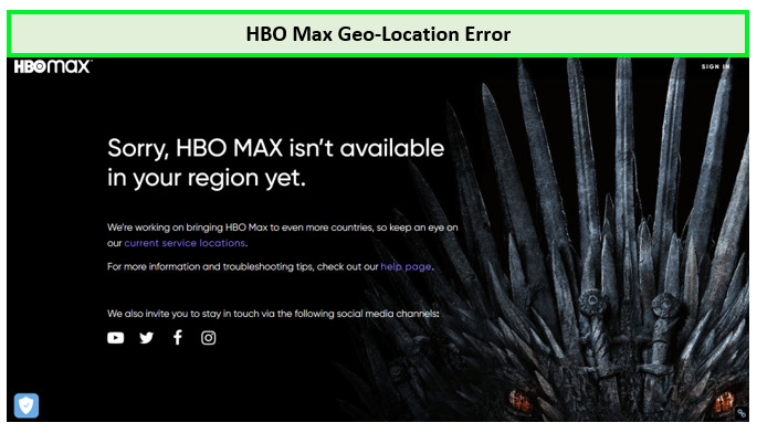 HBO Max Geo Error