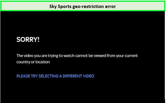Sky sports geo restriction error