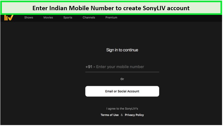 SonyLIV-account-registration