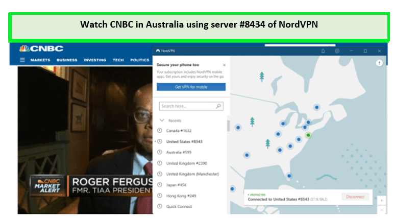 Stream-CNBC-in-Australia-by-connecting-to-NordVPN