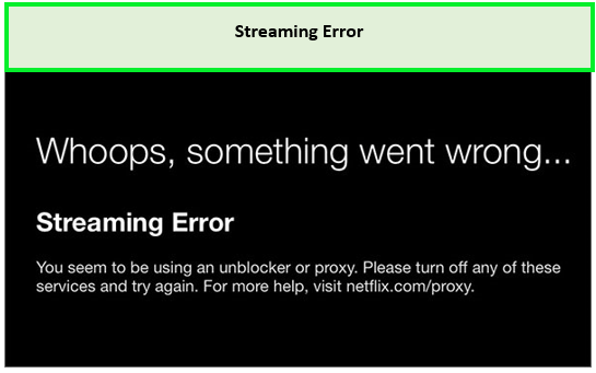 Streaming Netflix Error