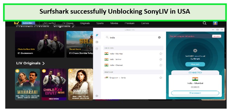 Surfshark-Pocket-friendly VPN for watching sonyliv in USA