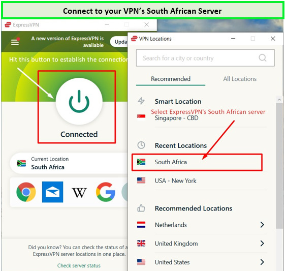 connect-to-ExpressVPN's-South-African-server