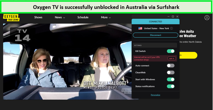 oxygen-tv-unblocked-via-surfshark-in-australia