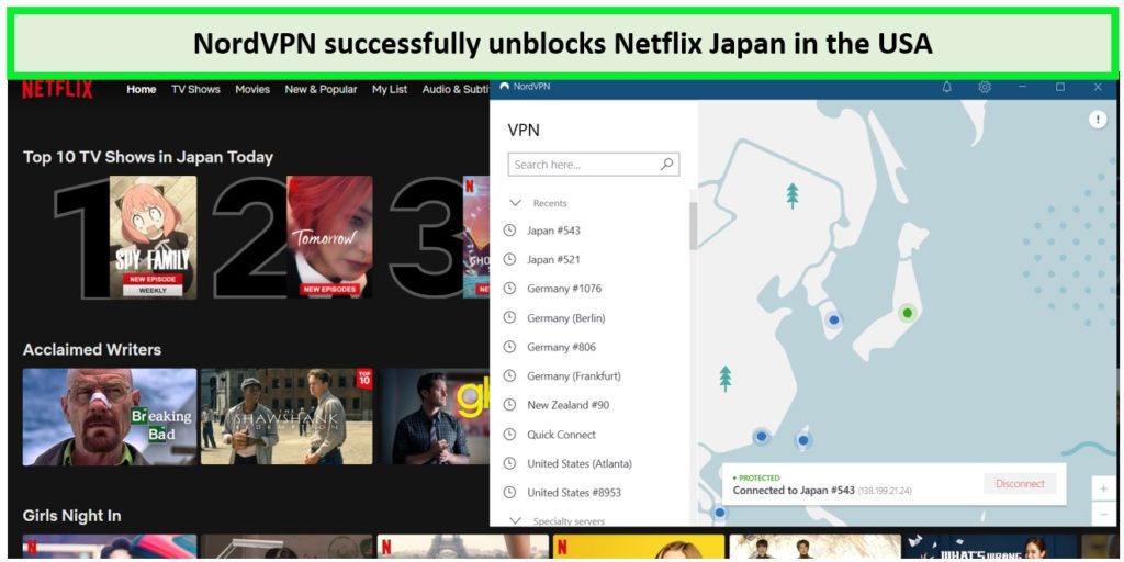NordVPN-unblocks-Netflix-Japan-from-USA