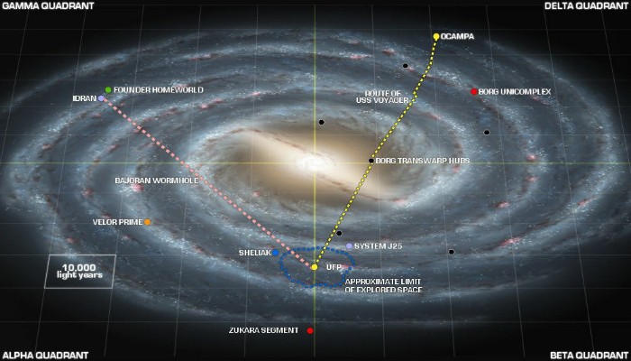 star trek galaxy quadrants map