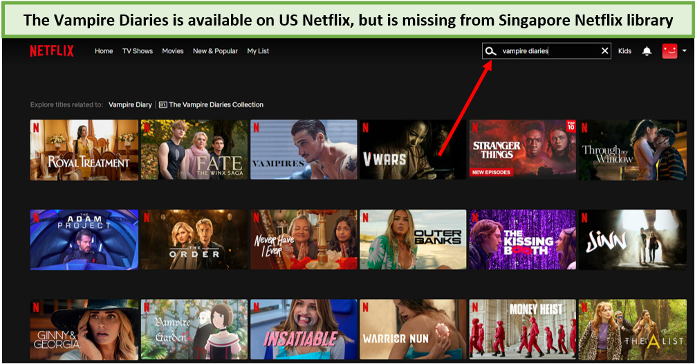 why is american netflix in singapore blocked