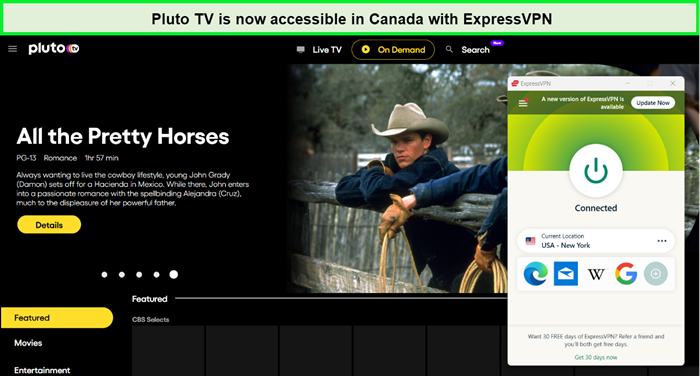 watch pluto tv in canada with expressvpn