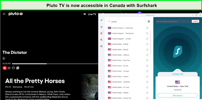 watch pluto tv in canada with surfshark