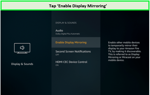 enable display mirroring