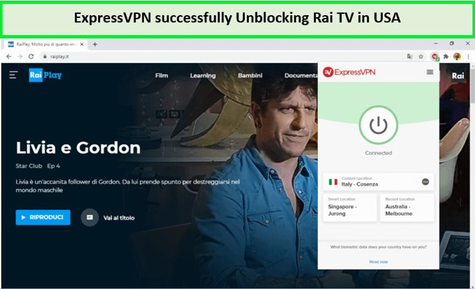 Screenshot-of-expressvpn-unblocking-rai-italian-tv-in-India