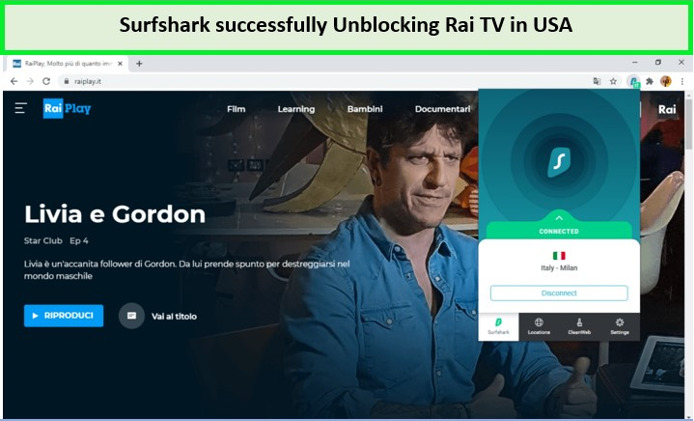Screenshot-of-surfshark-unblocking-rai-italian-tv-in-USA