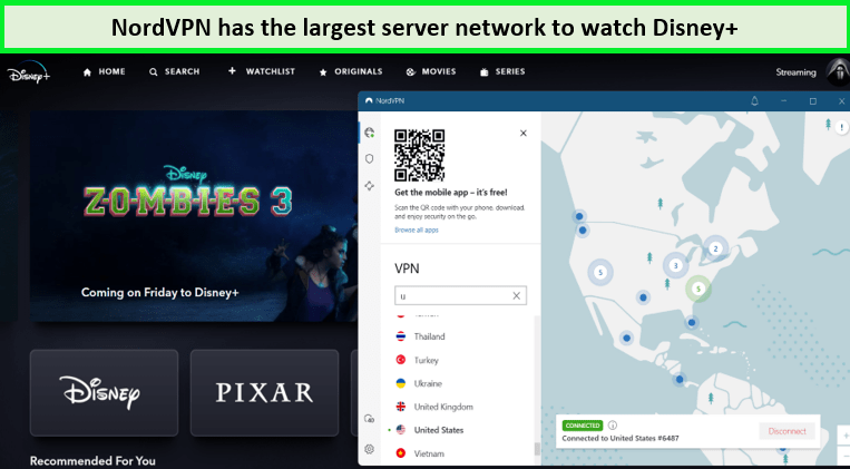 An-image-of-NordVPN-successfully-unblocking-Disney-Plus-in-India