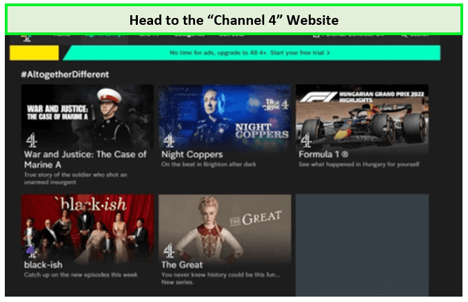 Head-to-the-channel-4-website