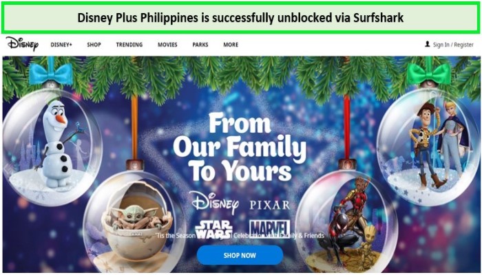 Surfshark-successfully-unblocked-Disney-Plus-Philippines