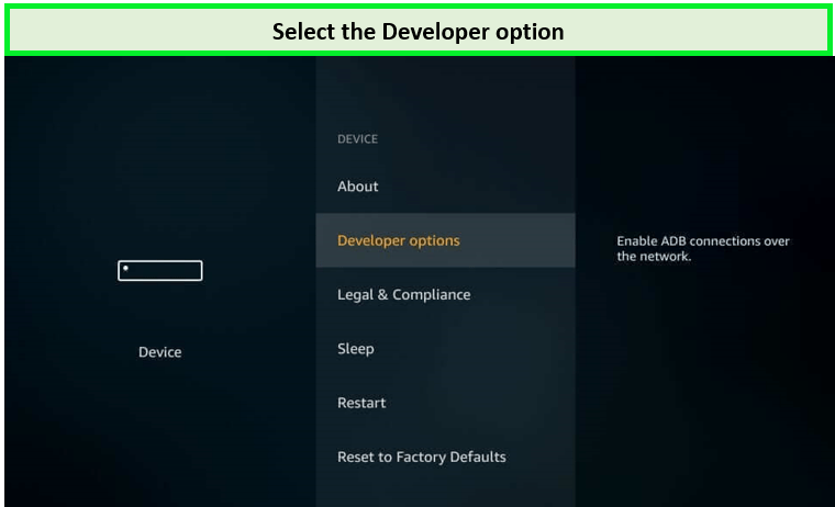 select-developer-option-on-firestick-in-UAE 