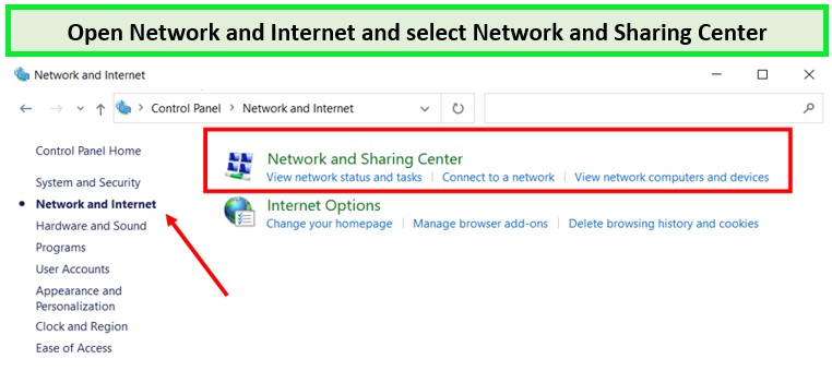 select-network-and-sharing-center-in-UAE
