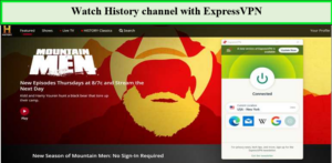screenshot-of-unblokcing-history-channel-outside-USA-with-expressvpn