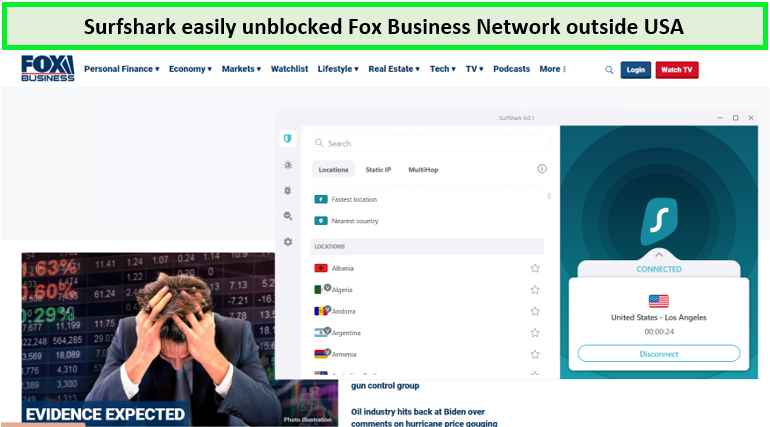 Screenshot-of-surfshark-unbloxking-FOX-business-network-’outside’-USA