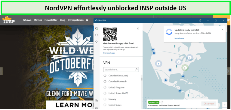 Screenshot-of-INSP-unblocked-with-nordvpn-in-South Korea