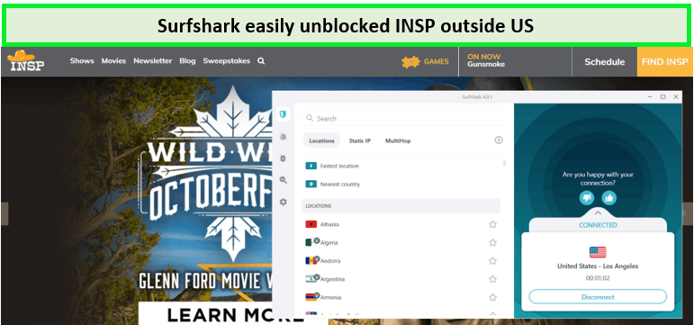 Screenshot-of-INSP-unblocked-with-surfshark--in-Italy