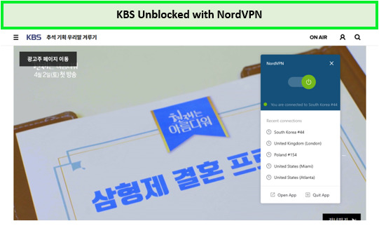KBS-unblocked-with-nordvpn-in-Italy