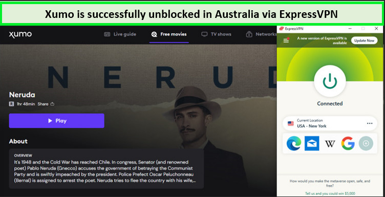 Screenshot-of-XUMO-unblocked-in-Australia-with-ExpressVPN