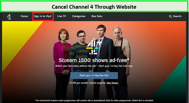 cancel-channel-4-through-website-in-ca
